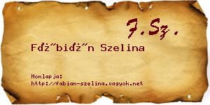 Fábián Szelina névjegykártya